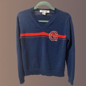 Comme des Garcons Varsity Style V-Neck Sweater